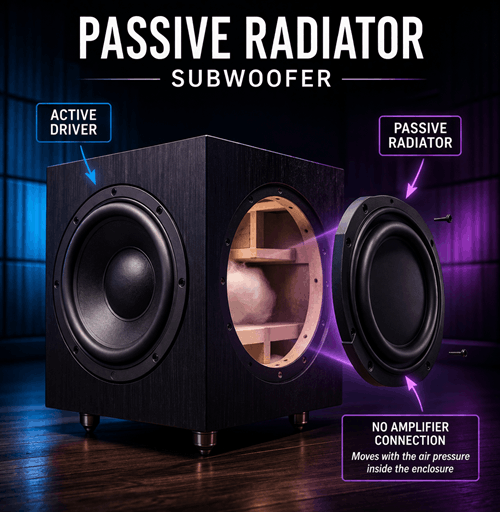 Passive radiator speaker design - Box calculation example
