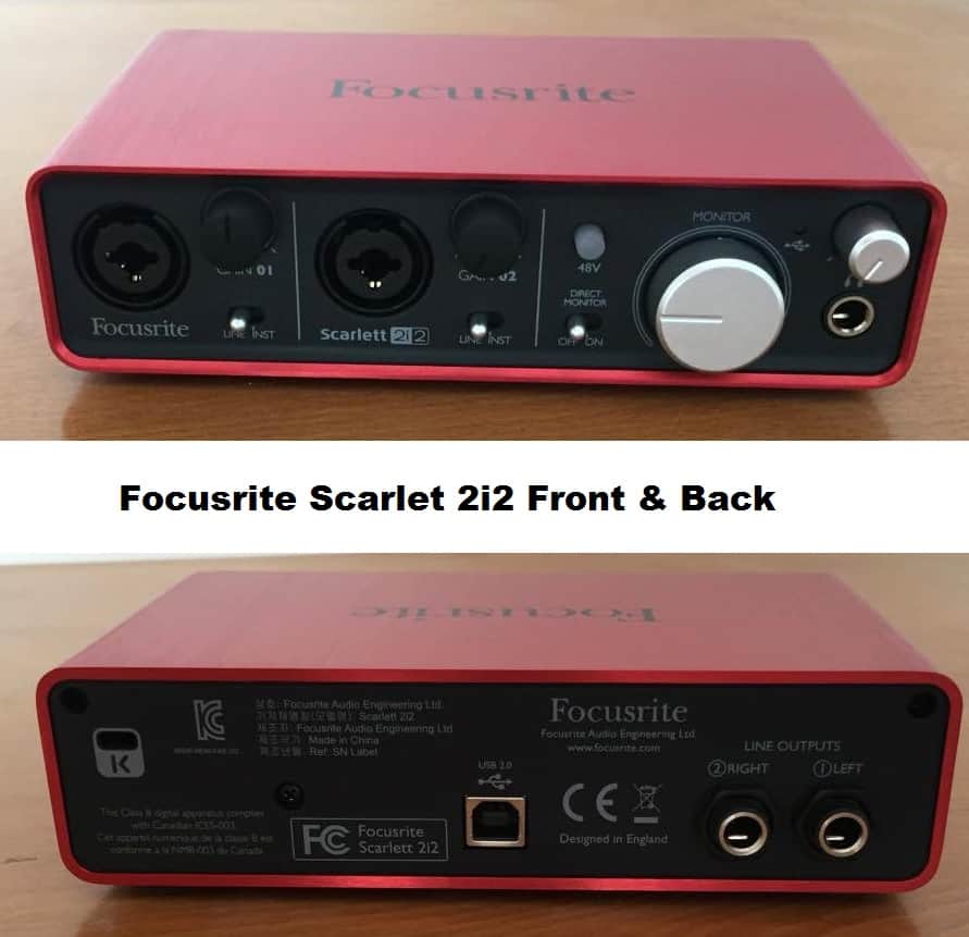 Focusrite front and back
