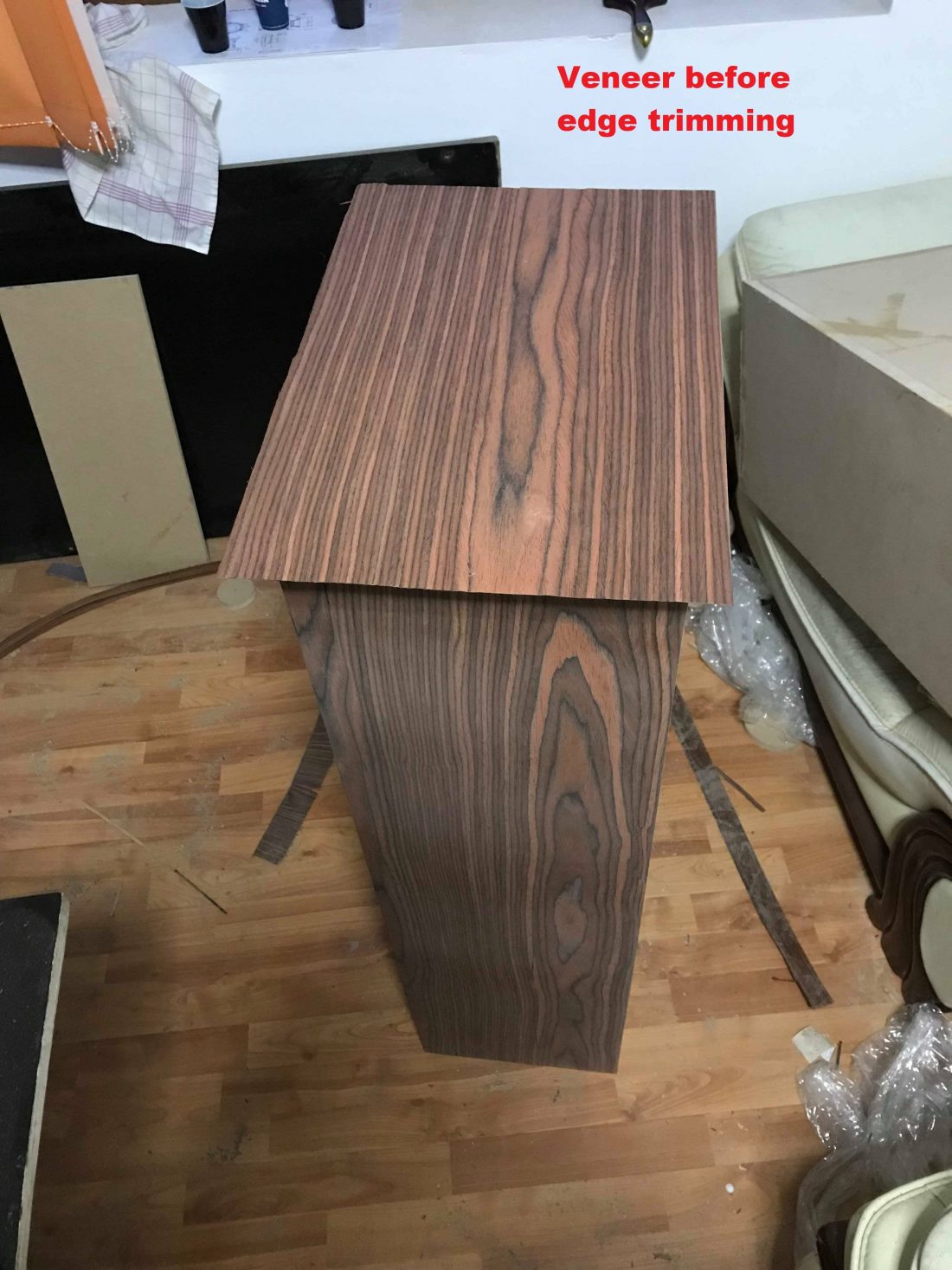 untrimmed veneer