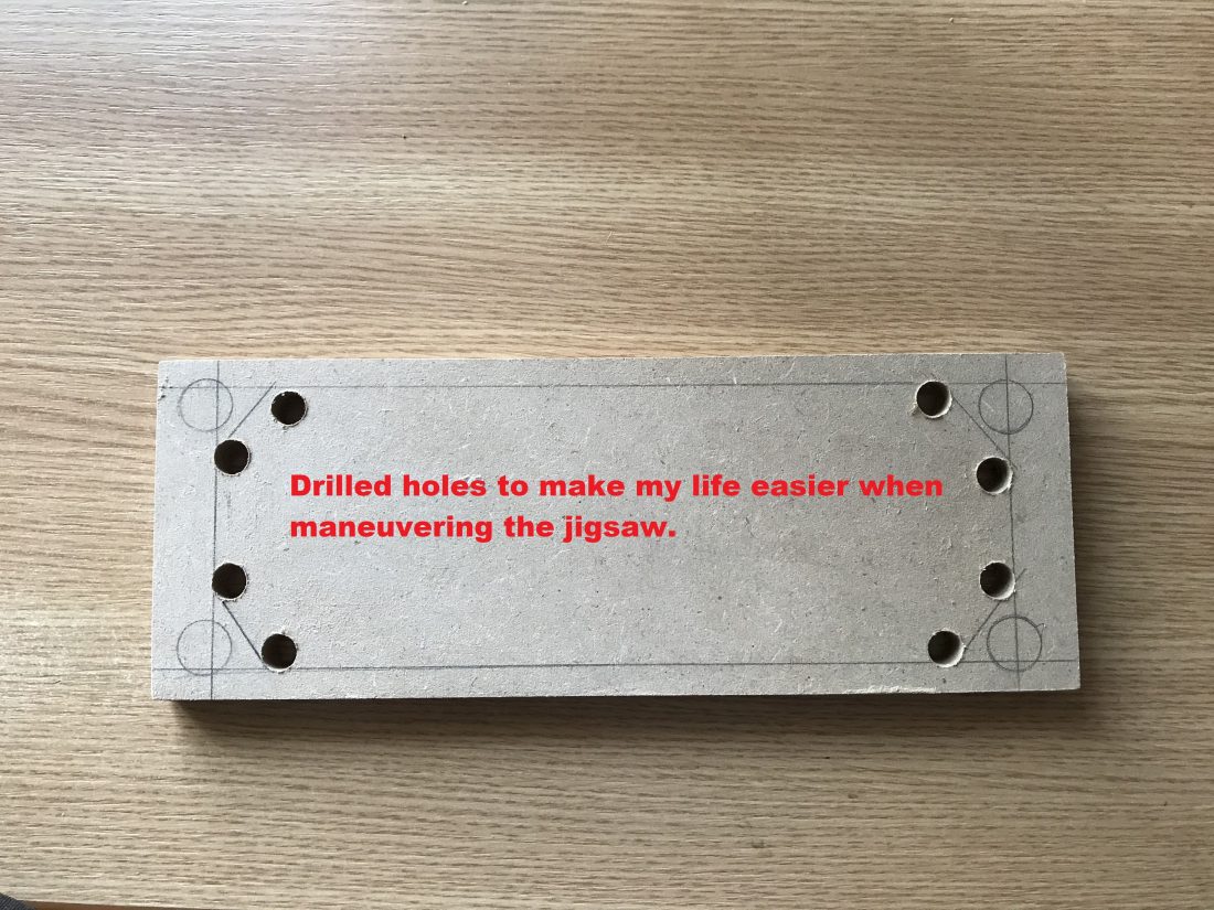 Cut holes for jigsaw