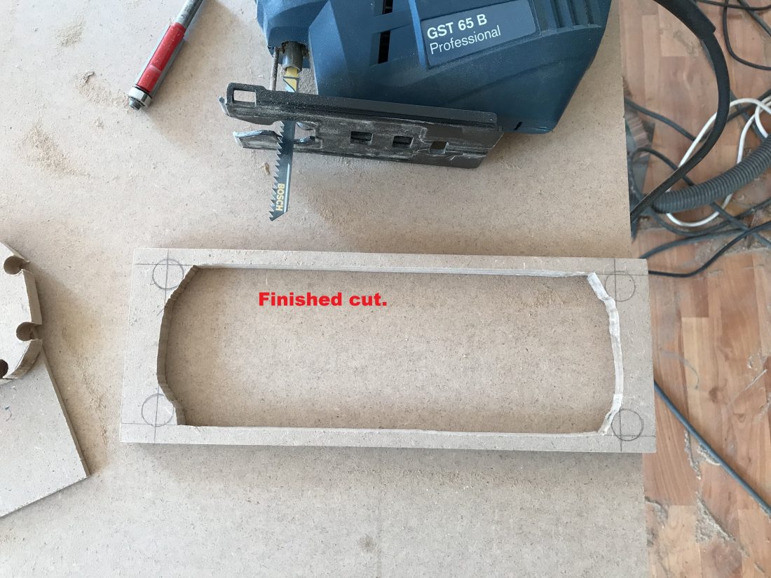 Cut hole using jigsaw