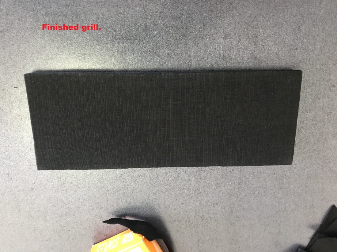 finished diy magnetic speaker grill