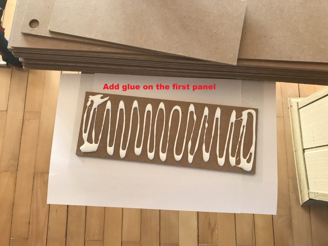 Apply glue